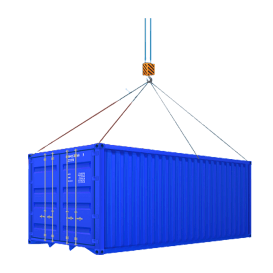 Blue cargo container